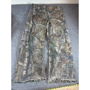 Revice Realtree Camo Pants Womens 30 Brown Cargo Hunting Baggy Distressed USA